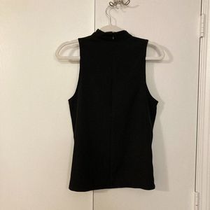 TOBI Tank Top Black V Neck with Choker Size M